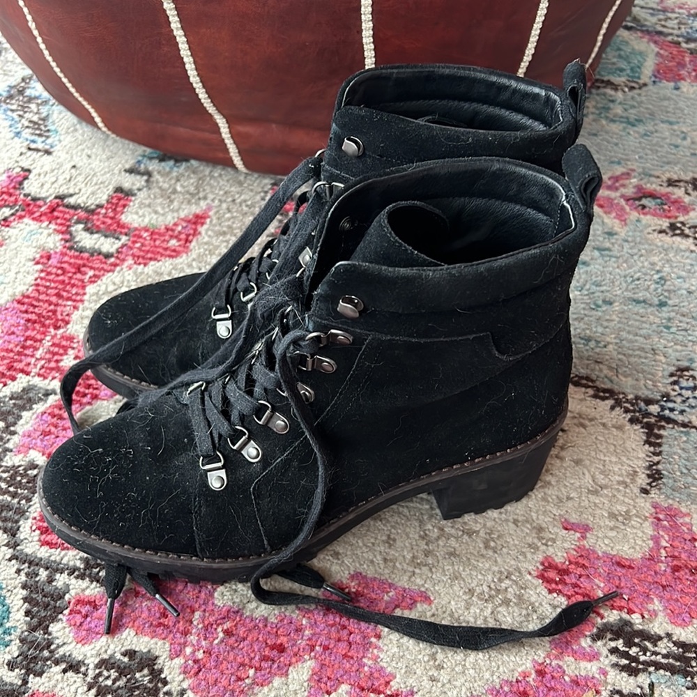 Black Suede Booties
